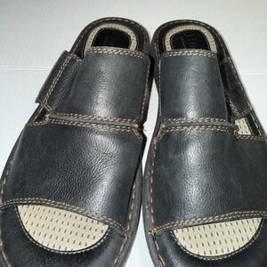 Born Flores Men's Casual Slide Sandals in black leather Comfortable 11